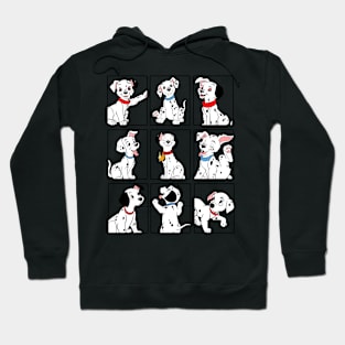 Dalmatians Puppy Group Shot Portrait Boxes Hoodie